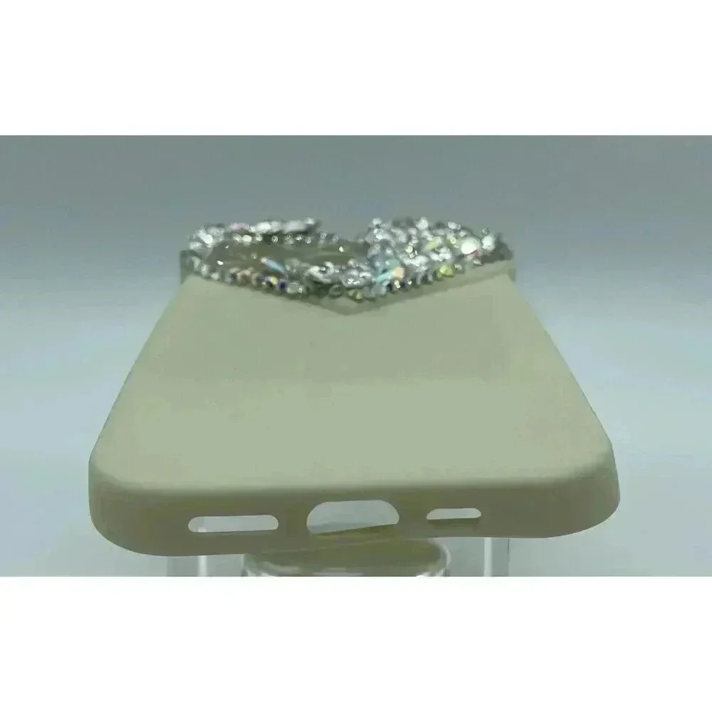 3D Rhinestone Heart Bling Case for‎ iPhone 14 Pro Shockproof Soft TPU